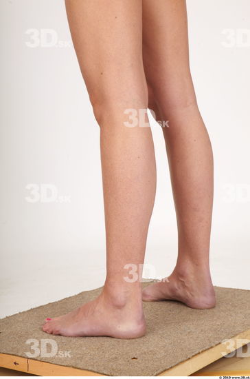 Calf Whole Body Woman Animation references Nude Slim Studio photo references