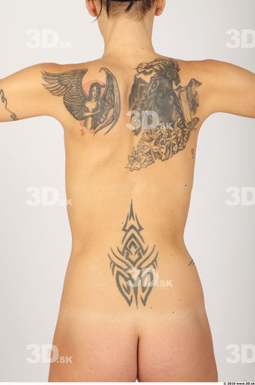 Upper Body Whole Body Woman Animation references Tattoo Nude Slim Studio photo references