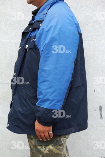 Arm Head Man Casual Uniform Windbreaker Slim Chubby Street photo references