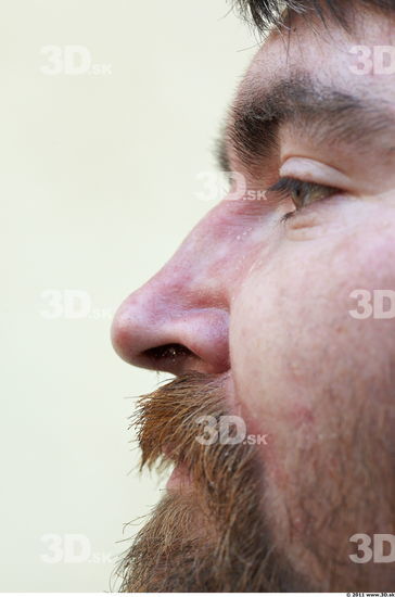 Nose Man White Overweight Bearded