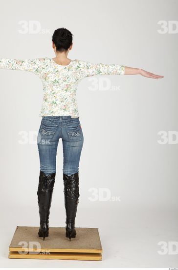 Whole Body Woman T poses Casual Slim Studio photo references