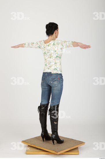 Whole Body Woman T poses Casual Slim Studio photo references