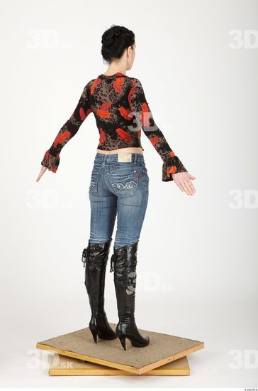 Whole Body Woman Animation references Casual Slim Studio photo references