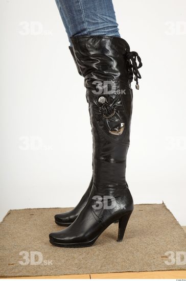 Calf Whole Body Woman Casual Boot Slim Studio photo references