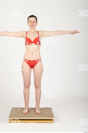 Whole Body Woman Animation references T poses Underwear Slim Studio photo references