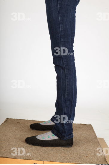 Calf Whole Body Woman Animation references Casual Jeans Average Studio photo references