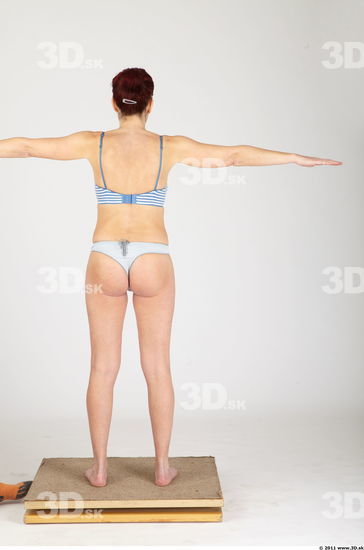 Whole Body Woman Animation references T poses Casual Underwear Average Studio photo references