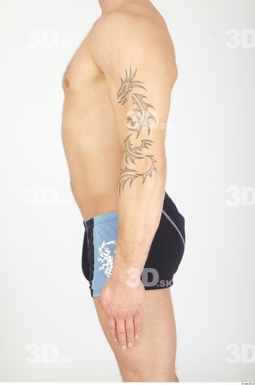 Arm Whole Body Man Animation references Tattoo Casual Underwear Athletic Studio photo references