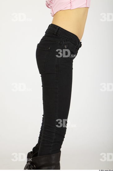 Thigh Whole Body Woman Animation references Casual Jeans Slim Studio photo references