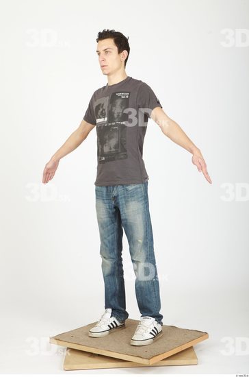 Whole Body Man Animation references Casual Slim Studio photo references