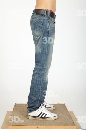 Leg Whole Body Man Animation references Casual Jeans Slim Studio photo references