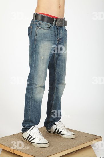 Leg Whole Body Man Animation references Casual Jeans Slim Studio photo references