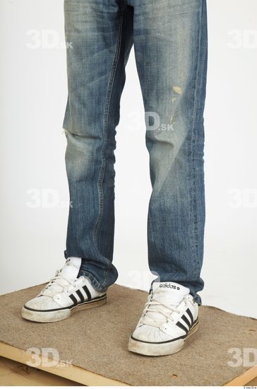 Calf Whole Body Man Animation references Casual Jeans Slim Studio photo references