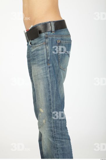 Thigh Whole Body Man Animation references Casual Jeans Slim Studio photo references