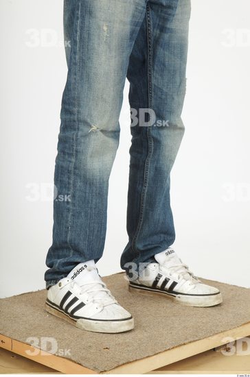 Calf Whole Body Man Animation references Casual Jeans Slim Studio photo references