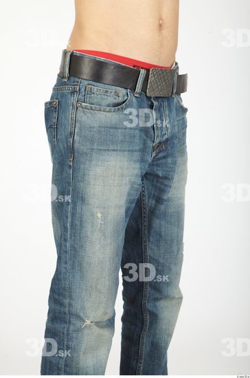 Thigh Whole Body Man Animation references Casual Jeans Slim Studio photo references