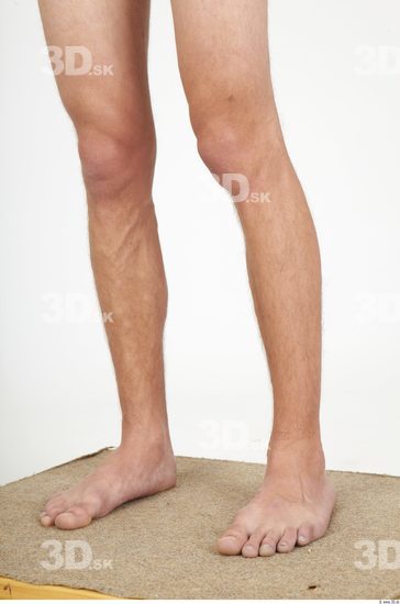 Calf Whole Body Man Animation references Nude Casual Slim Studio photo references