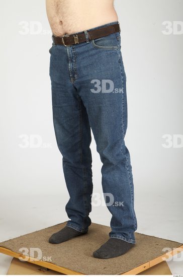 Leg Whole Body Man Animation references Casual Jeans Overweight Studio photo references