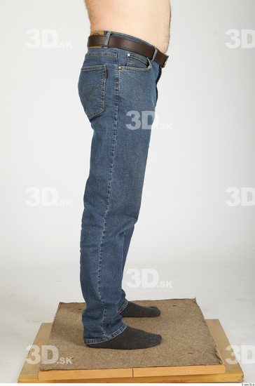 Leg Whole Body Man Animation references Casual Jeans Overweight Studio photo references