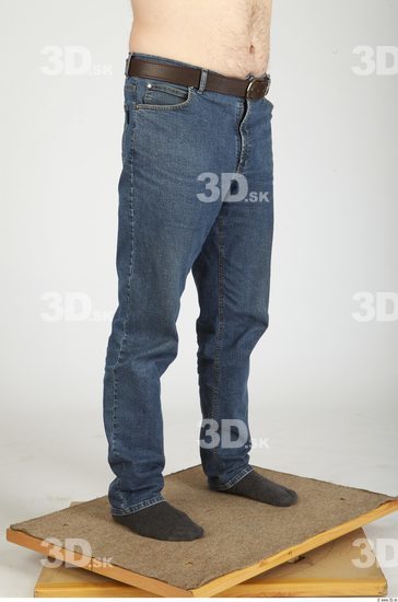 Leg Whole Body Man Animation references Casual Jeans Overweight Studio photo references