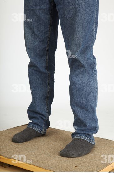 Calf Whole Body Man Animation references Casual Jeans Overweight Studio photo references