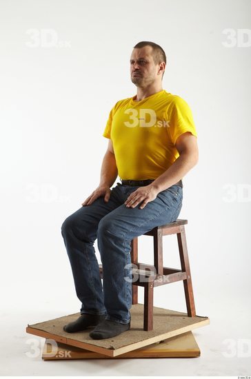 Whole Body Man Artistic poses White Casual Overweight