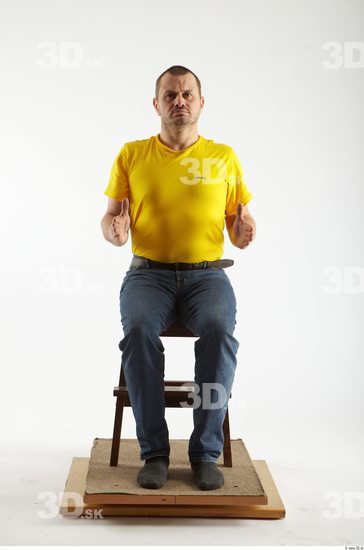 Whole Body Man Artistic poses White Casual Overweight