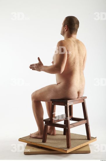 Whole Body Man Artistic poses White Nude Overweight