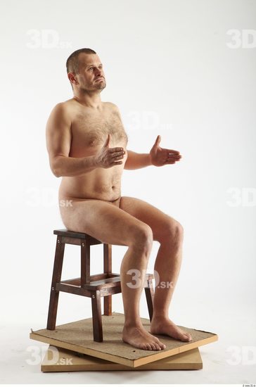 Whole Body Man Artistic poses White Nude Overweight