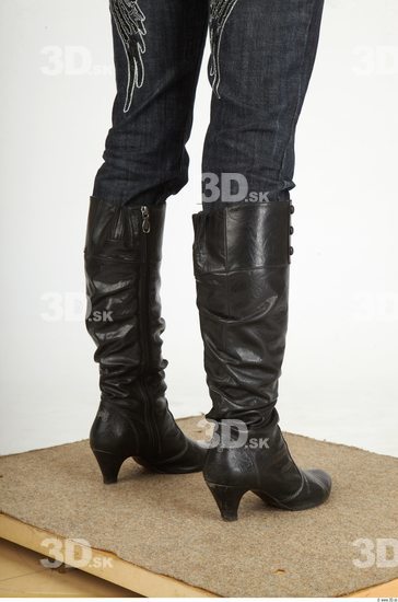 Leg Whole Body Woman Casual Boot Slim Studio photo references