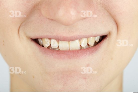 Whole Body Teeth Woman Slim Studio photo references