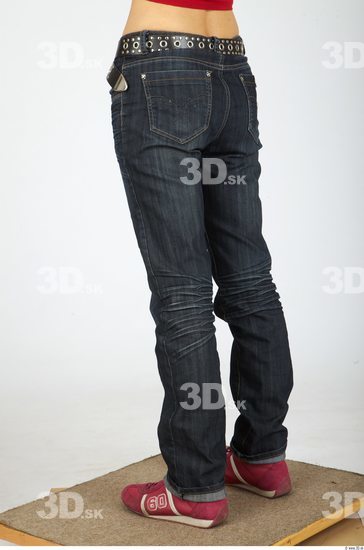 Leg Whole Body Woman Casual Jeans Slim Studio photo references