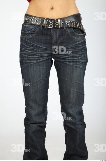 Thigh Whole Body Woman Casual Jeans Slim Studio photo references