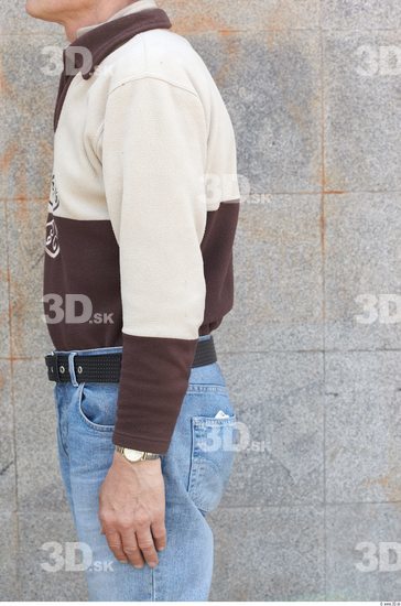 Arm Head Man Casual Pullower Slim Overweight Street photo references