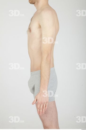 Arm Whole Body Man Nude Casual Slim Studio photo references