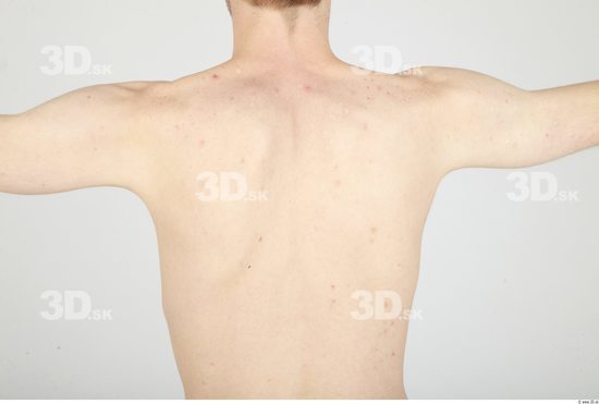 Whole Body Back Man Nude Casual Slim Studio photo references