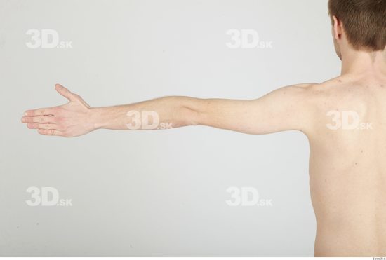 Arm Whole Body Man Nude Casual Slim Studio photo references