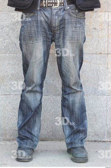 Leg Head Man Casual Jeans Average Overweight Street photo references