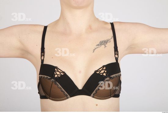 Chest Whole Body Woman Animation references Tattoo Casual Underwear Bra Average Studio photo references