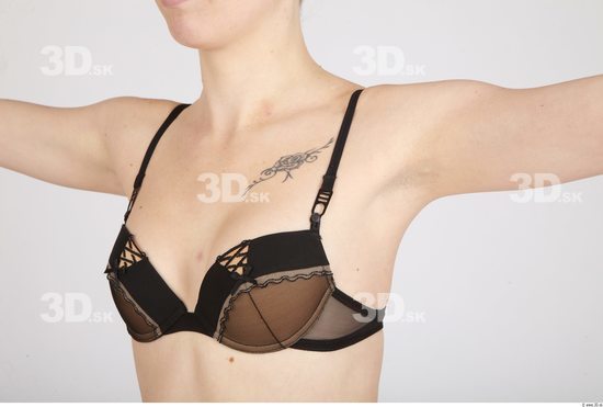 Chest Whole Body Woman Animation references Tattoo Casual Underwear Bra Average Studio photo references