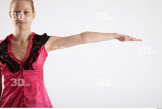 Arm Whole Body Woman Animation references Casual Blouse Average Studio photo references