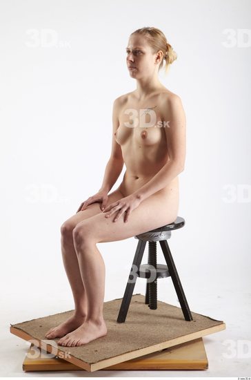 Whole Body Woman Artistic poses Nude Casual Average Studio photo references