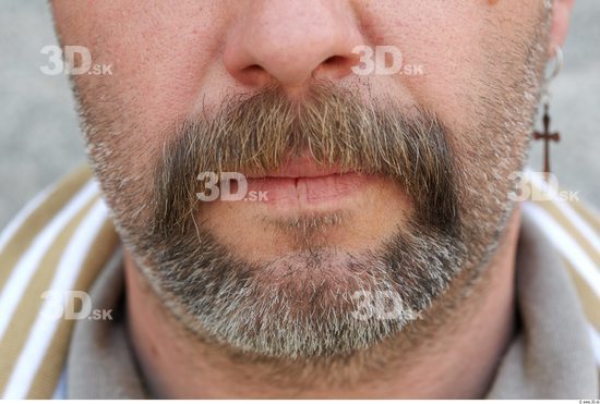 Mouth Man White Chubby Bearded