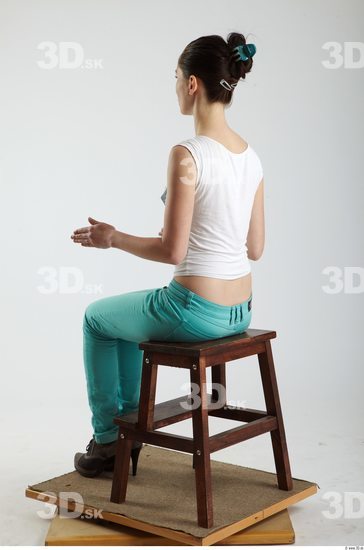 Whole Body Woman Artistic poses White Casual Slim