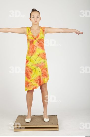 Whole Body Woman Animation references T poses Casual Dress Slim Studio photo references