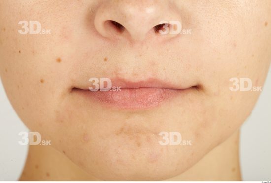 Mouth Whole Body Woman Casual Slim Studio photo references