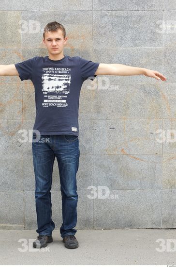 Whole Body Man T poses White Casual Average