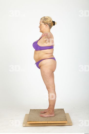 Whole Body Woman T poses Casual Underwear Overweight Studio photo references