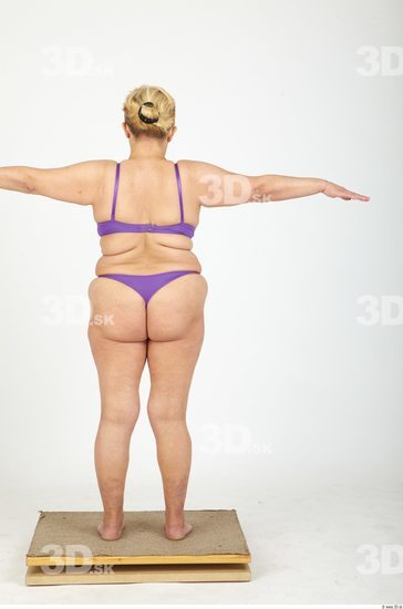 Whole Body Woman T poses Casual Underwear Overweight Studio photo references