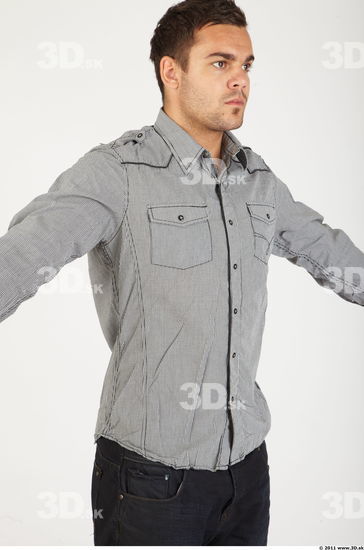 Upper Body Whole Body Man Animation references Casual Shirt Athletic Studio photo references